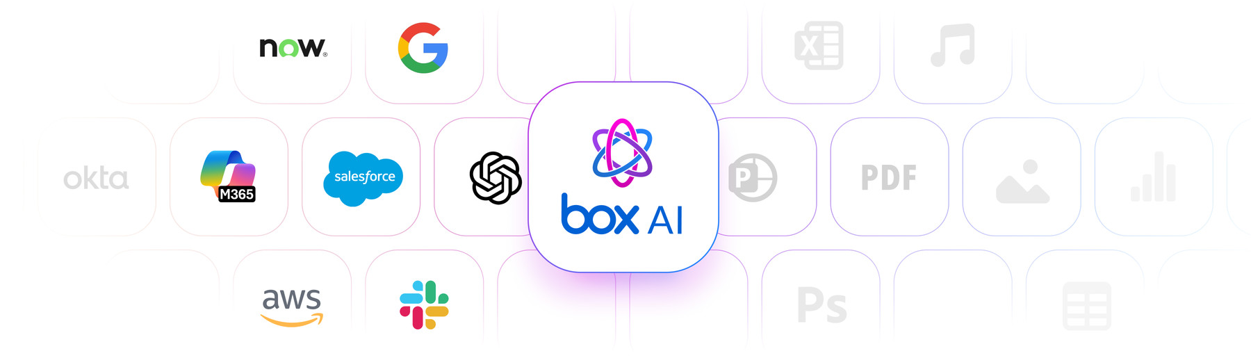 company logos of Box app integrations