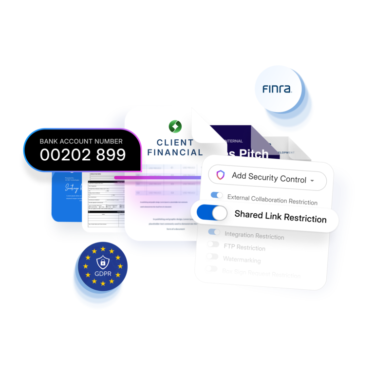 security settings on financial documents
