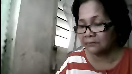 Lustful 61 Yo Asian Granny Fondles Her Pussy On