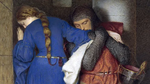 Close-up detail from The Meeting on the Turret Stairs by Frederic William Burton (Credit: National Gallery of Ireland)