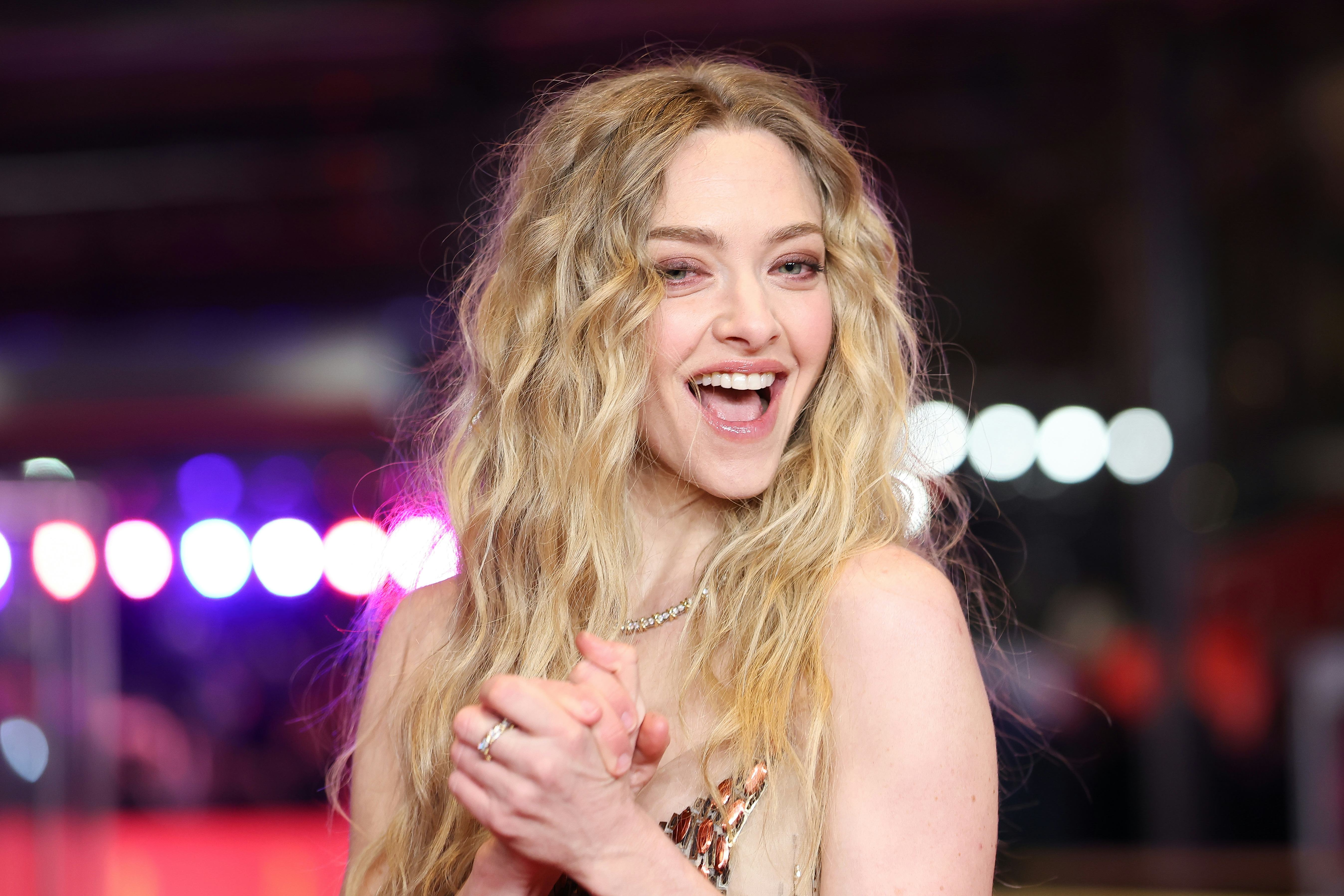 BERLIN, GERMANY - FEBRUARY 19: Amanda Seyfried attends the "The Testament Of Ann Lee" premiere durin...