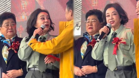 刘晓庆复工到村里商演 热情又积极