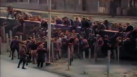 1937年淞沪会战最后一天，国军撤退被法军缴械真实影像