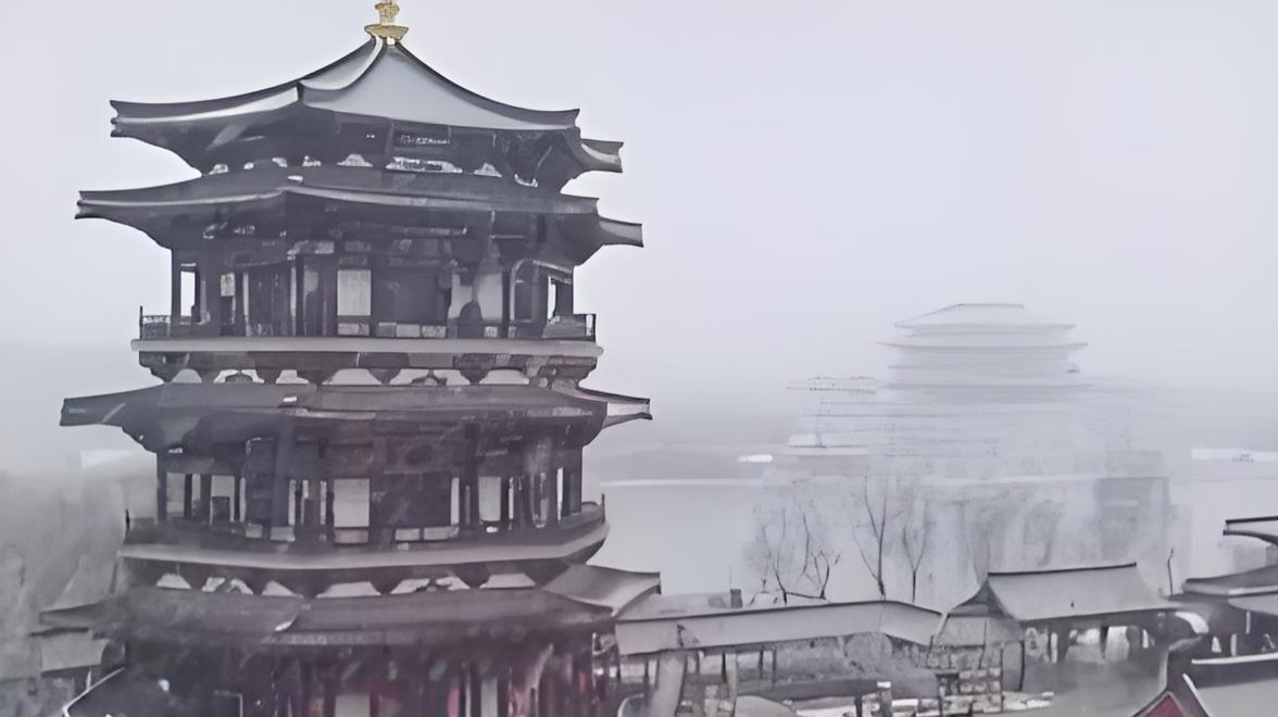 西安下大雪如童话世界