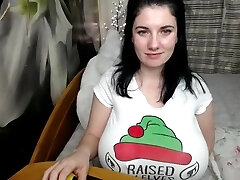 big tits babe chatting her bf