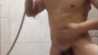 Asian, Brunette, Dick, Fetish, 偷拍大屌帥哥洗澡