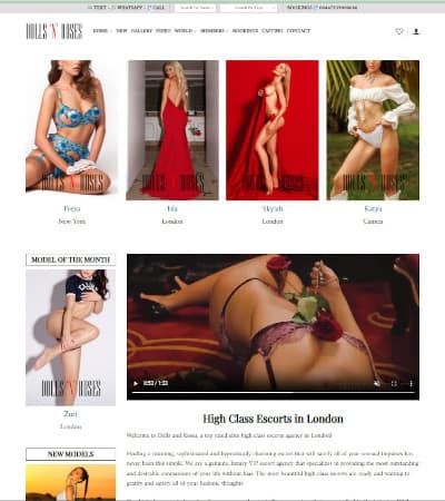 Only high class London escorts at Dolls And Roses